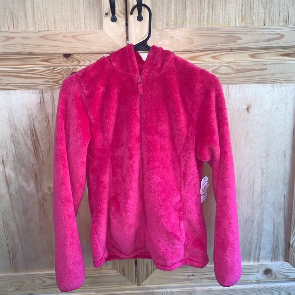 Wonder Nation NWT hot pink “BARBIE” Plush jacket size XL 14/16